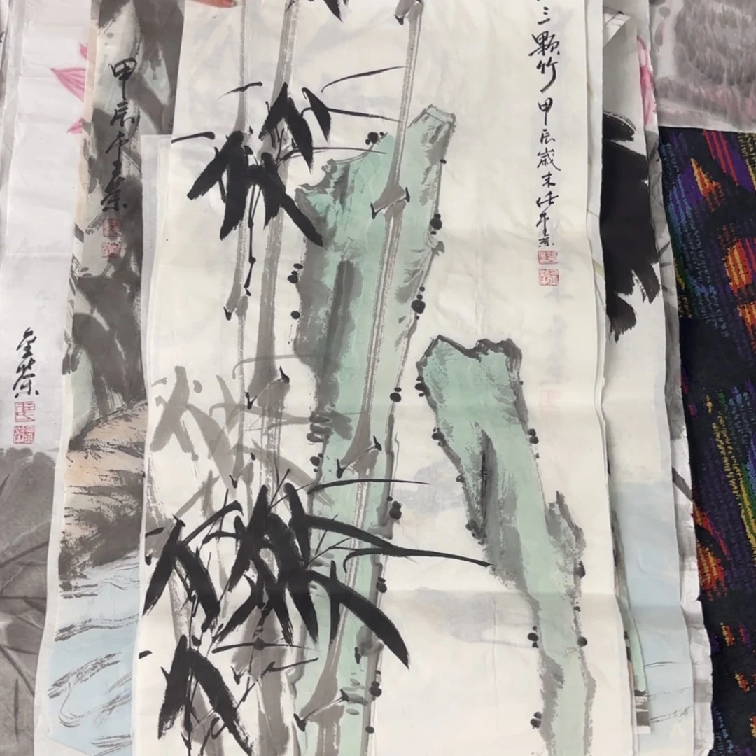 国画三尺花鸟作品艺