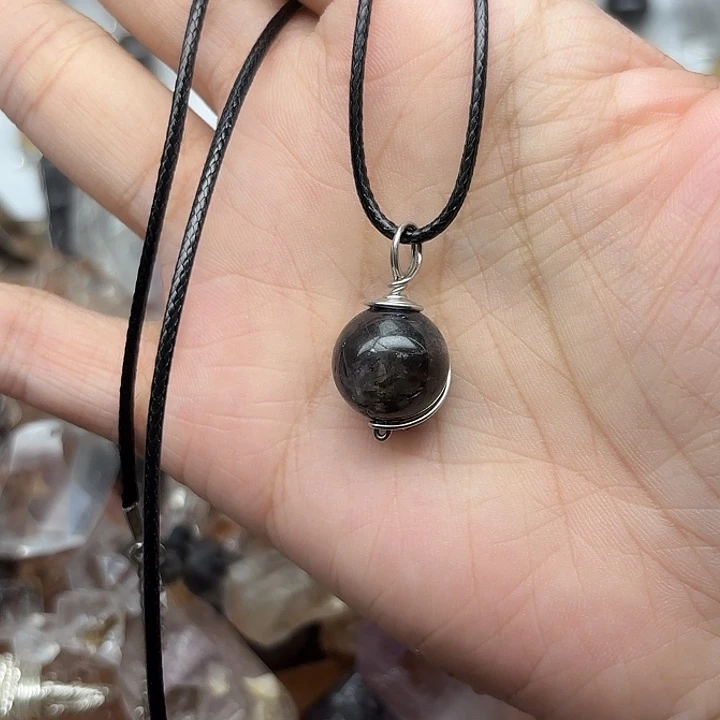 水晶未镶嵌颈饰13.8mm黑武士闪灵钻圆珠项链