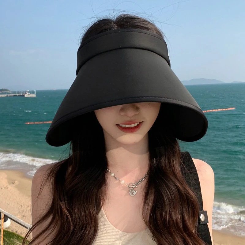 春夏时尚字母空顶帽韩版新款女户外遮阳太阳帽显脸小优雅休闲帽子