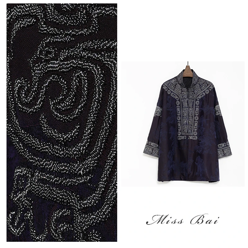 YIWEN-【行走的非遗】重磅高级感非遗手绣香云纱上衣SYWF67