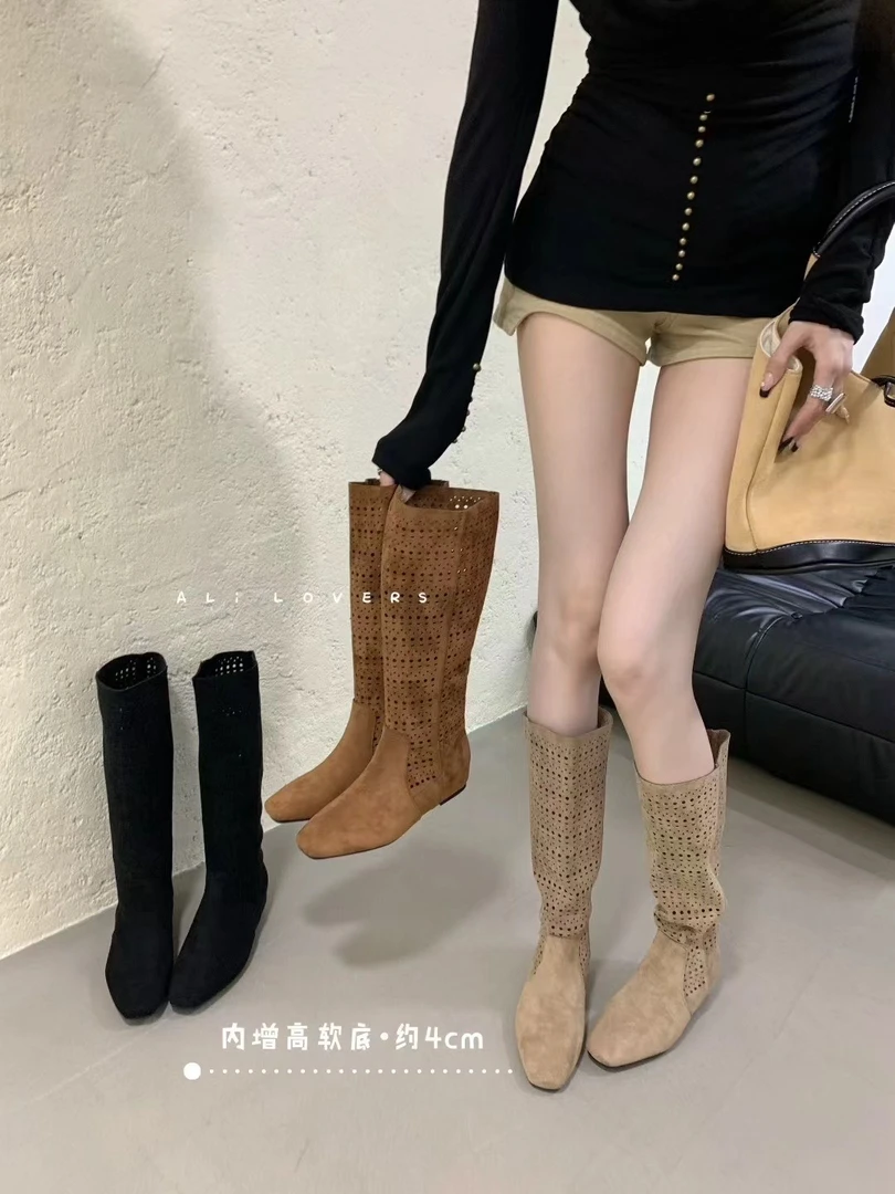 时装靴女2025早秋冬季勃肯靴筒靴时尚高筒new vintage欧若智性风