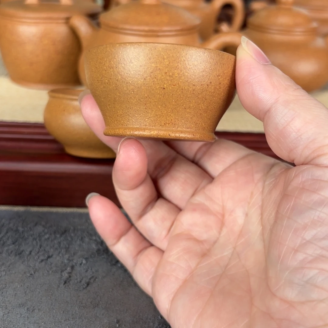 紫砂茶壶雄**翅梨皮黄段