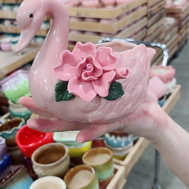 有孔.凑单10元陶瓷花盆发货！