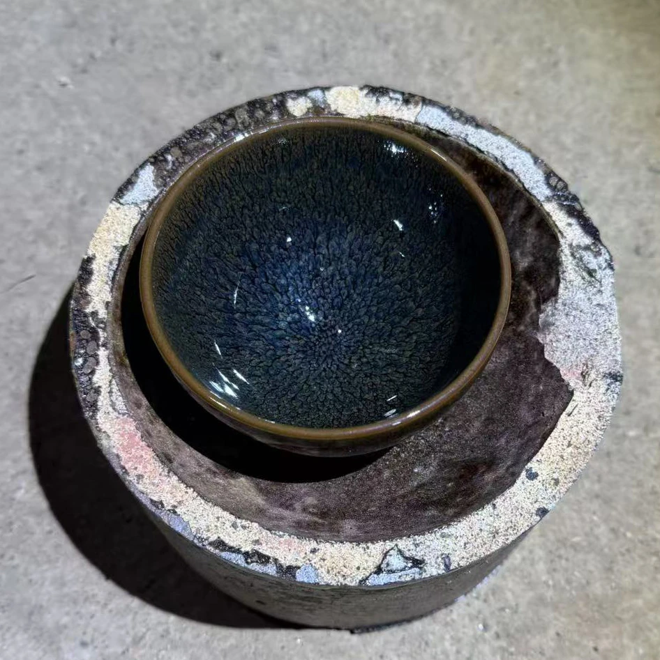 建窑建盏 水墨丹青钵 茶器茶杯