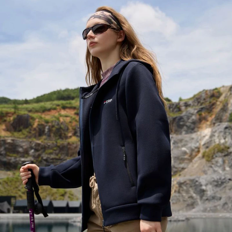 秋冬外套羽绒软壳衣（女）休闲加厚保暖连帽户外