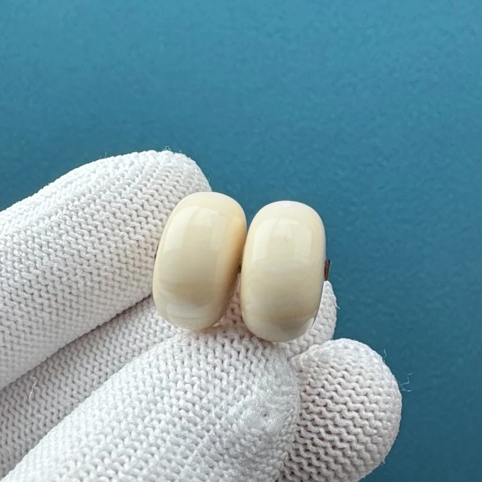 D4899天然猛犸牙 瑕疵特价14.5mm支持鉴定 假一罚四