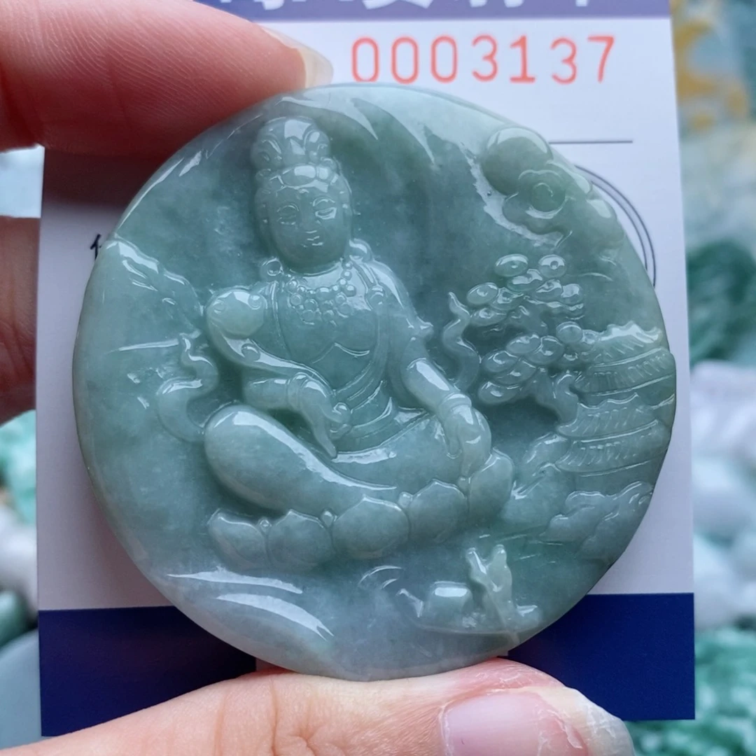 翡翠未镶嵌吊坠(不含链)