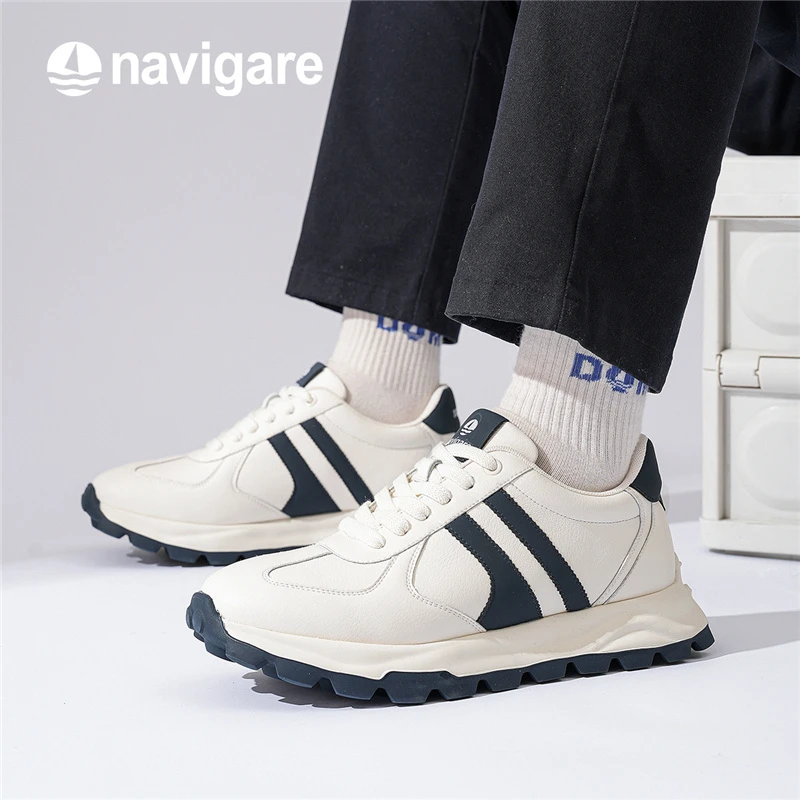 Navigare意大利小帆船老爹鞋2025春夏新款爆款潮流增高男士休闲鞋