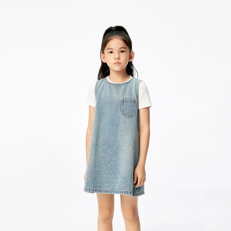 小酒窝同款littlemoco童装春装女童无袖棉连衣裙