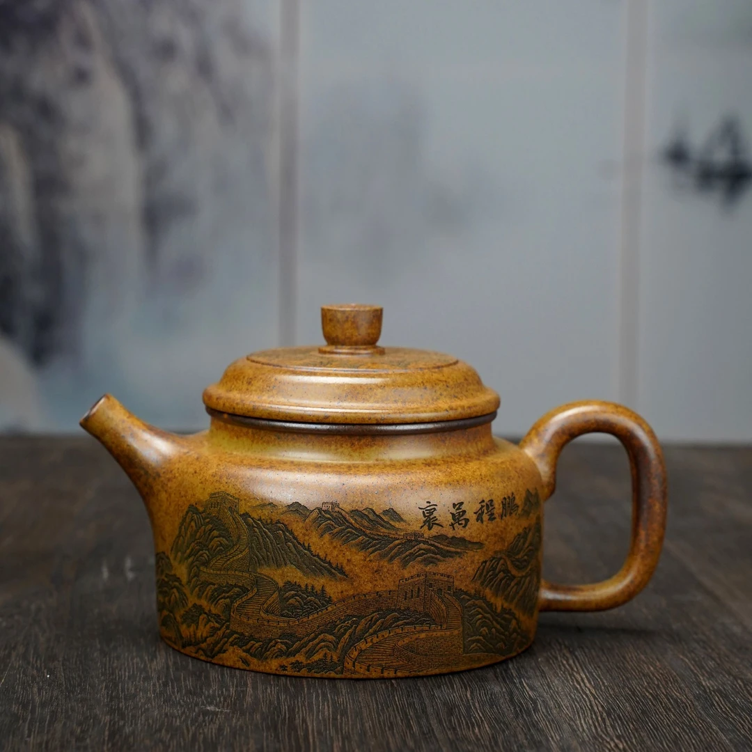 德钟莲子壶大品壶500cc宜兴紫砂/龙骨金砂泥料手工制作紫砂壶