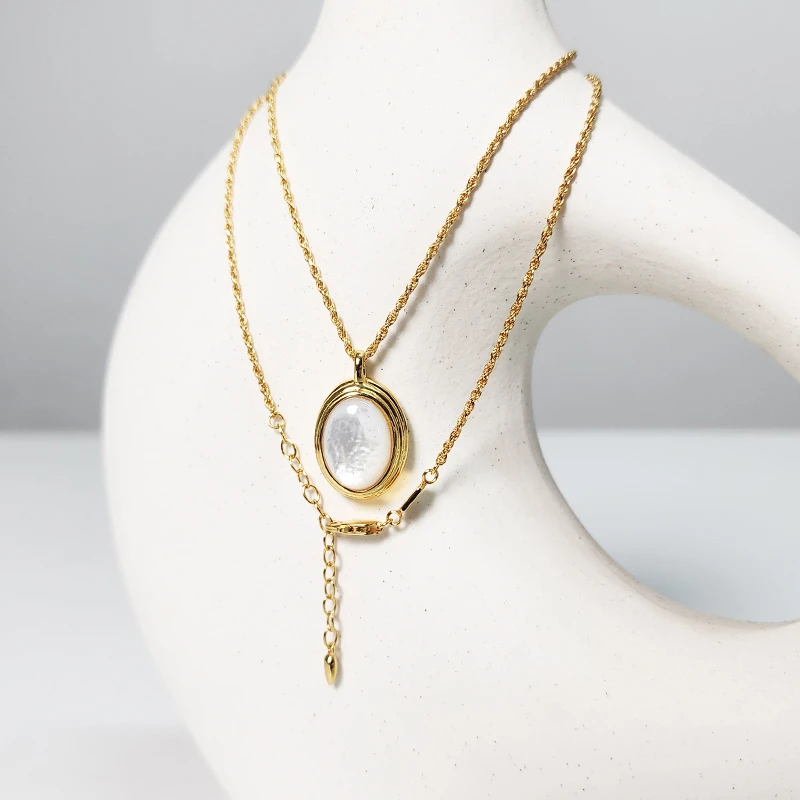 【银镀金】摩瑟DP【大白石链子】JCDF花瓶摆件玻璃花盆SS