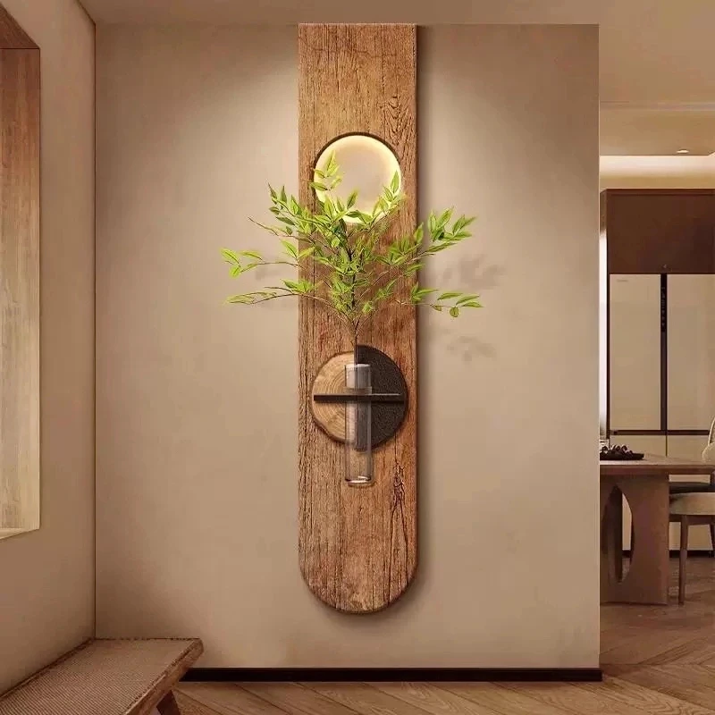 灯画悬挂绿植水培木纹玄关灯画灯画绿植25120