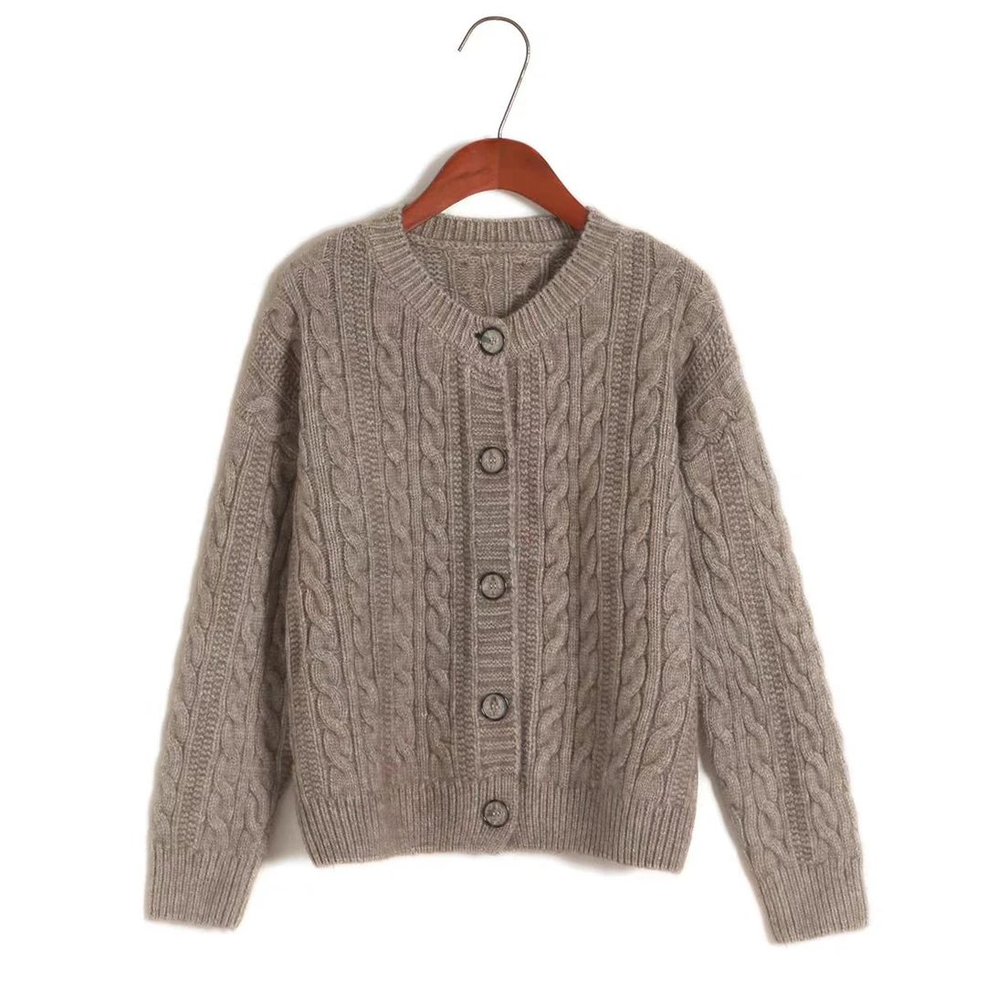 (51-100)毛衣加厚外套女秋冬慵懒风粗线加厚宽松外穿百搭针织上衣