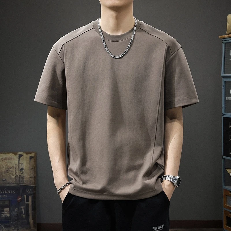 250G重磅复古短袖无袖t恤logo男夏季新款高端宽松背心休闲服男款