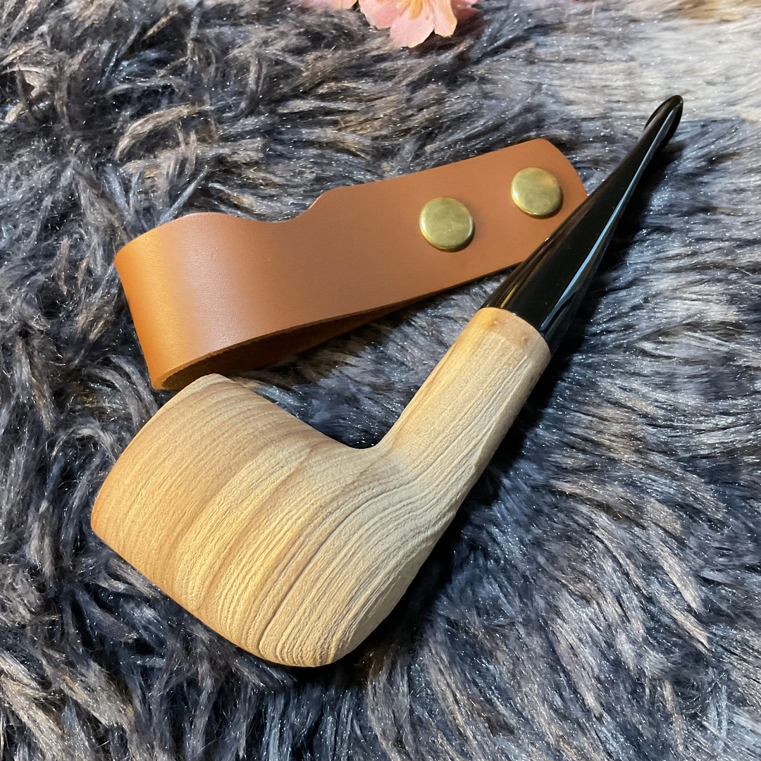 意大利沃尔坎烟斗品牌卡萨诺瓦系列原木喷砂撞球海泡石内胆直烟斗