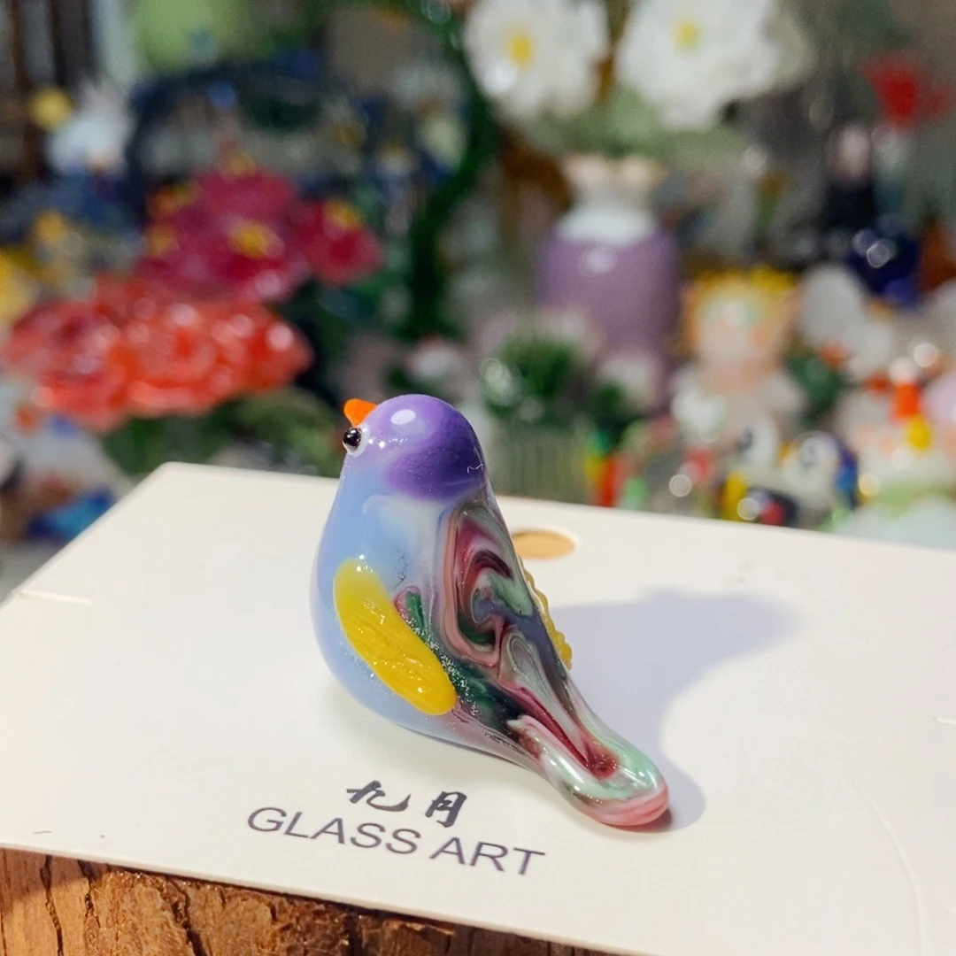 琉璃手工艺品小鸟