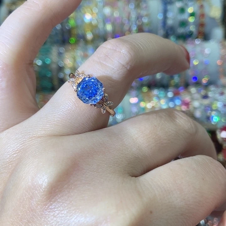 66锆石（处理）戒指