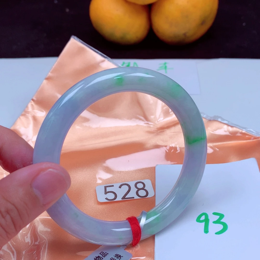 未镶嵌手镯翡翠缅甸天然A货翡翠手镯58.9圆条