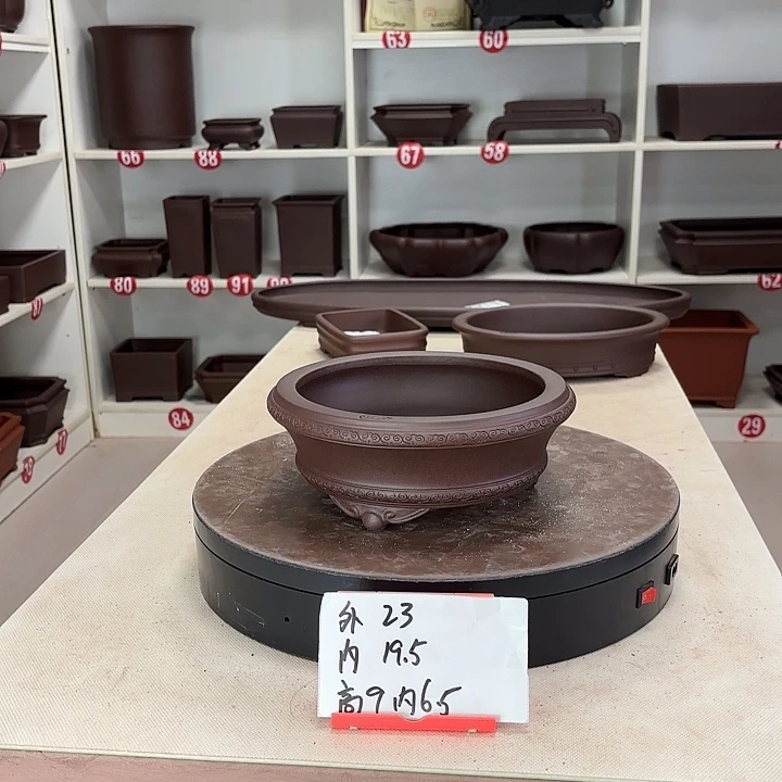 好***生紫砂花盆祥云圆小