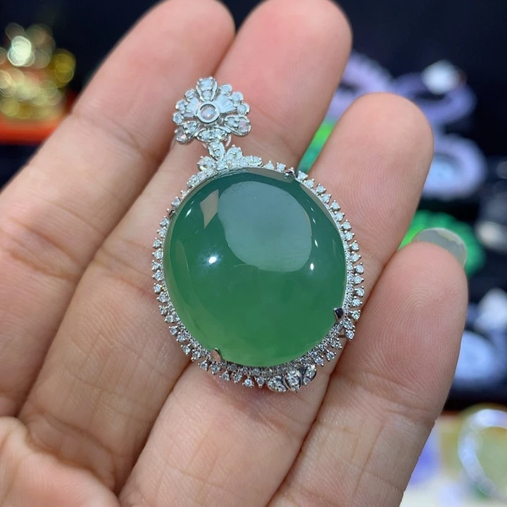 18K金镶嵌手链翡翠翡翠