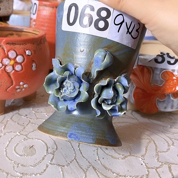 陶瓷多肉花盆满15包邮