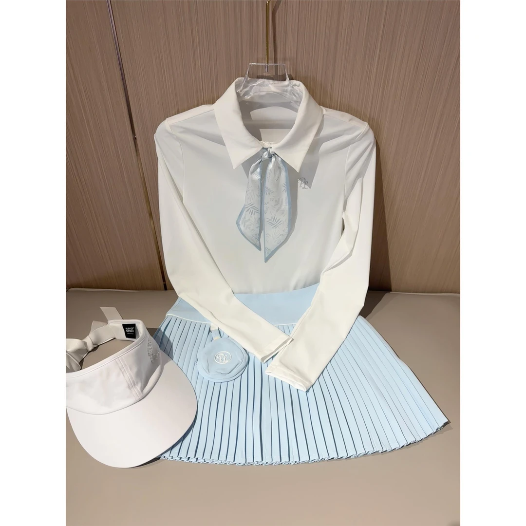 高尔夫服装女韩版高尔夫球服女速干显瘦高尔夫长袖高尔夫裙网球服