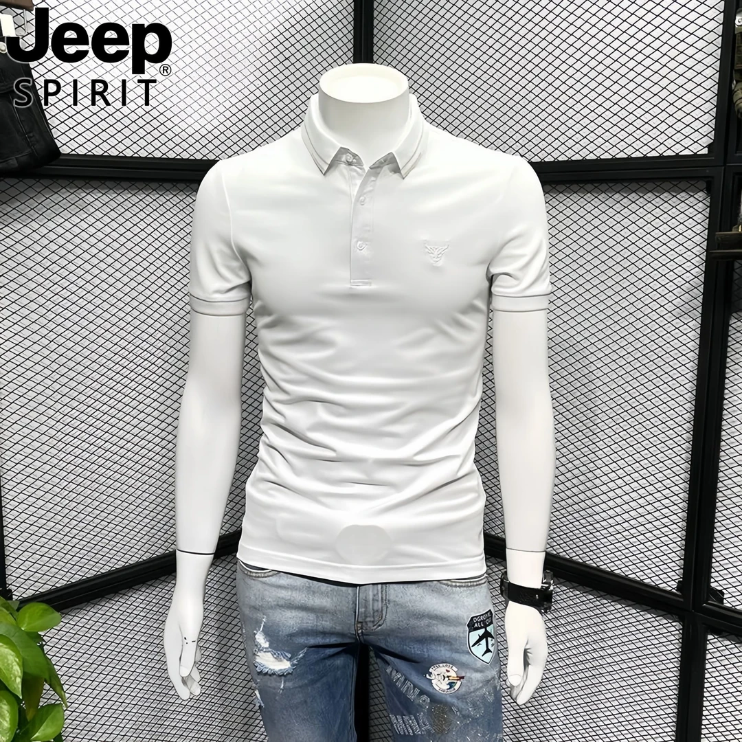 JEEP吉普POLO衫男士短袖t恤夏季潮牌新款潮流修身高端上衣体恤衫