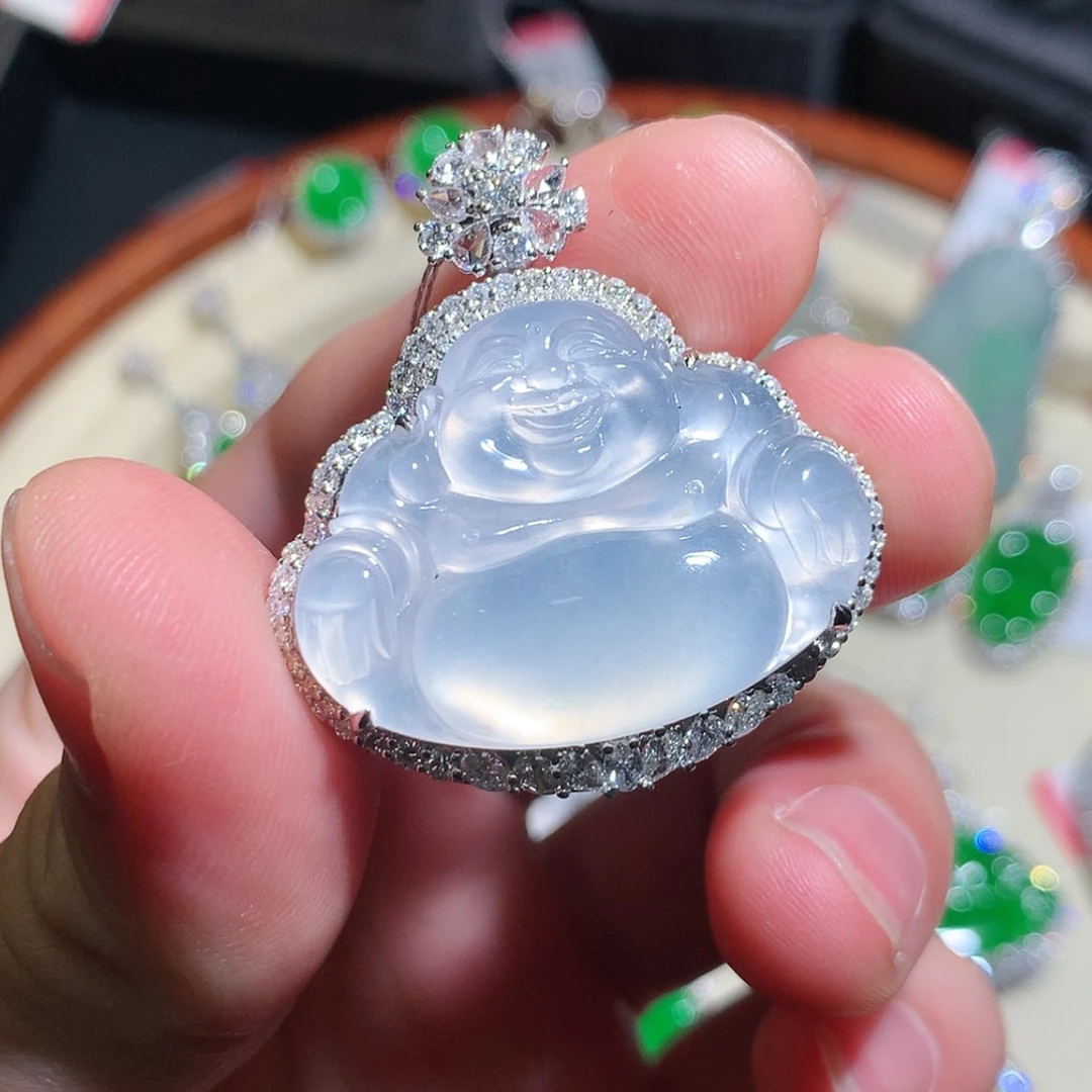 【闪购商品】翡翠18K金镶嵌颈饰18k金镶嵌