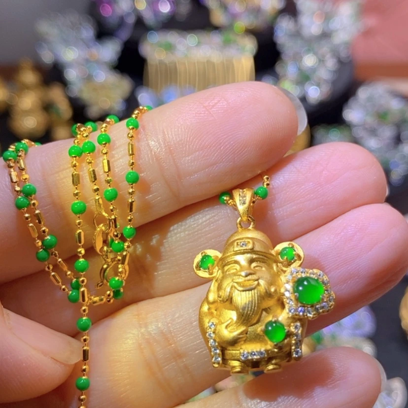 【闪购商品】银S925镶嵌挂件翡翠