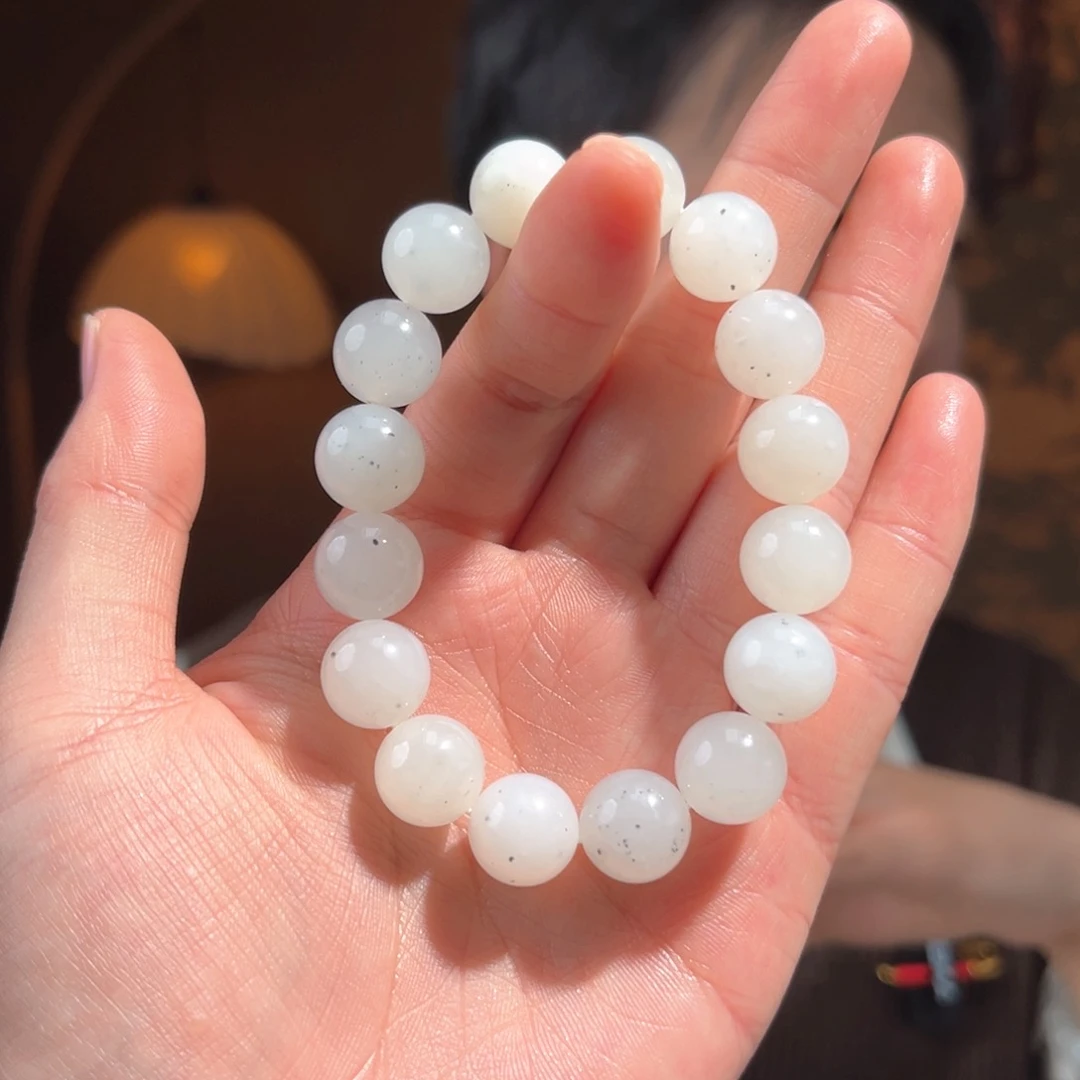 未镶嵌手串和田玉新疆黑山青花12mm900