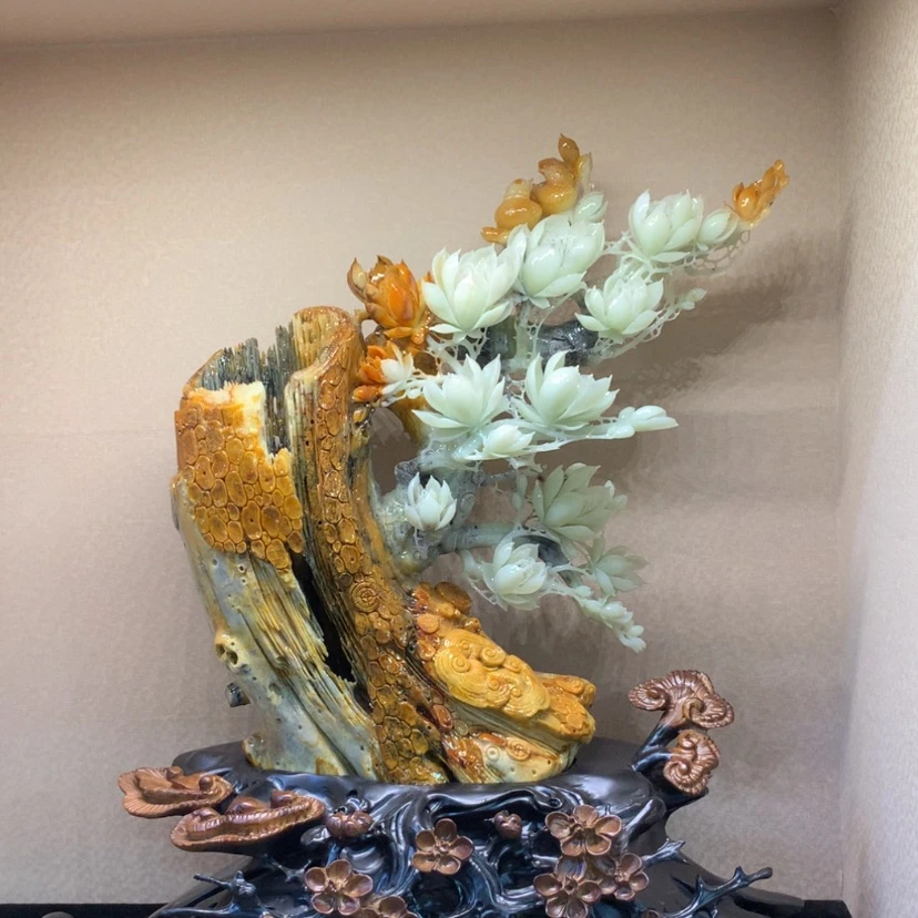 【闪购商品】未镶嵌蛇纹石玉摆件覆膜