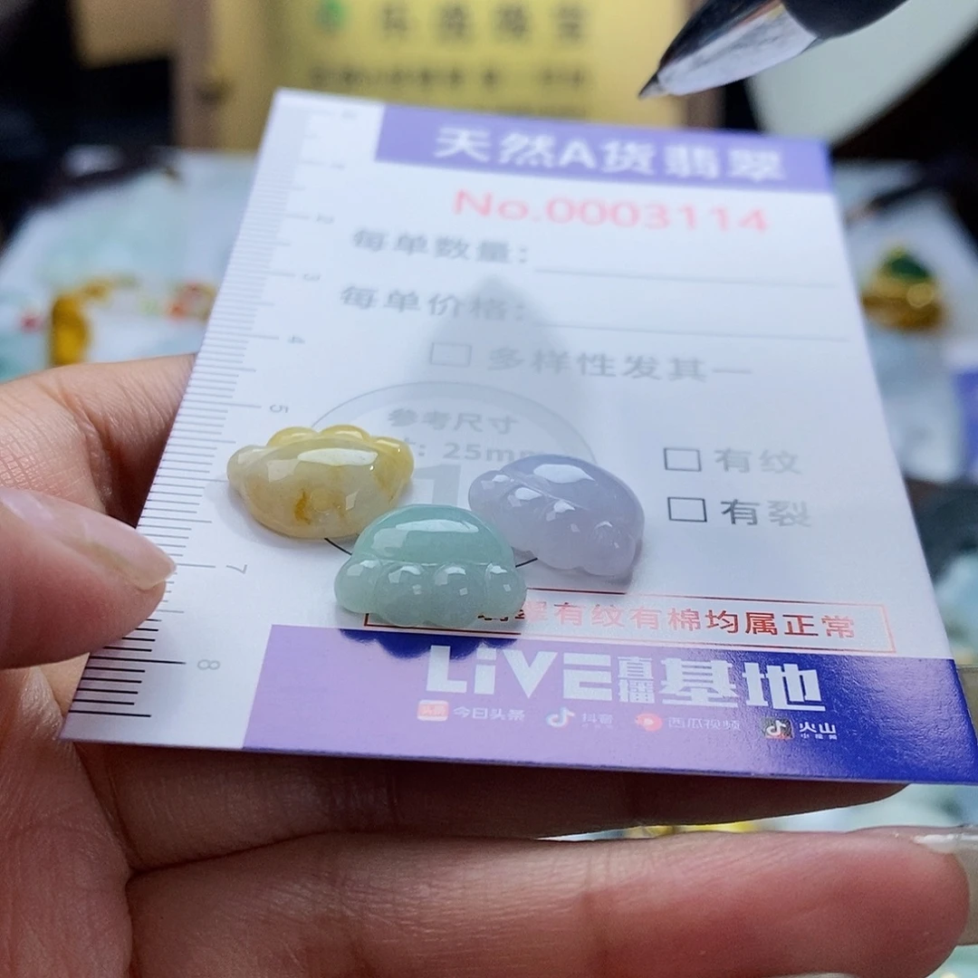 翡翠未镶嵌颈饰3114