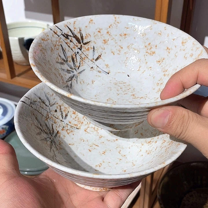 紫砂182全新雪花釉富贵竹大面碗