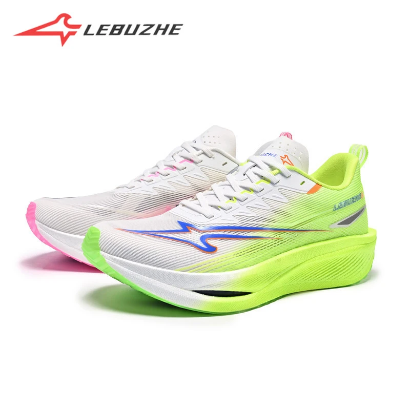 乐步者 风爆1.0全掌碳板爆米花跑鞋2025秋季情侣款轻便减震网面鞋