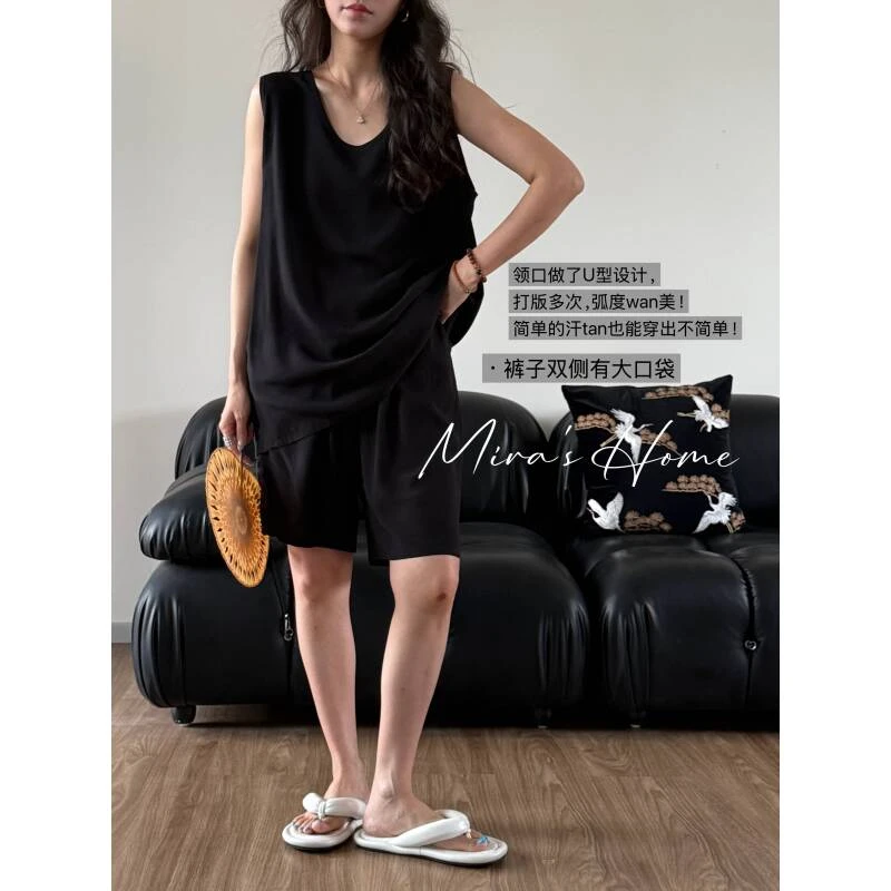 【情侣棉绸套装-女款】Mira 2025年夏季新款情侣棉绸套装