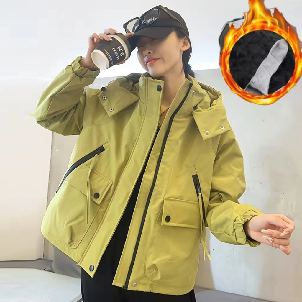 【加棉】新款加棉加厚休闲户外冲锋衣棉服外套