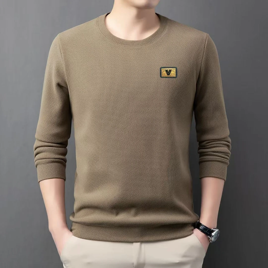 男士法拉绒圆领时尚百搭加绒加厚保暖休闲卫衣R99112