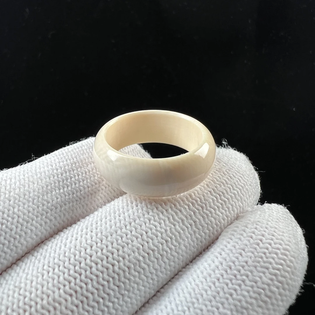 X6938天然猛犸跑环 戒圈18.3x7.8mm支持鉴定假一罚四