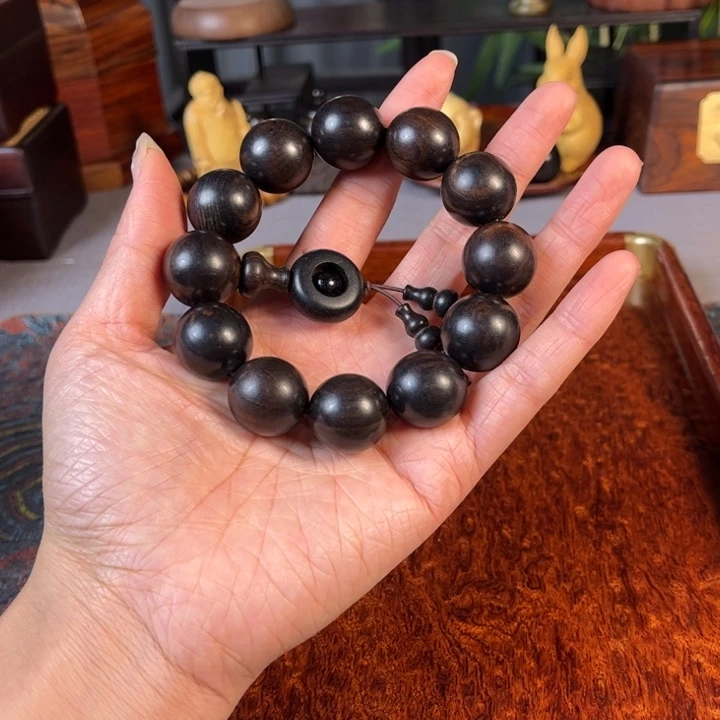 贡木紫光檀2.0佛珠手串