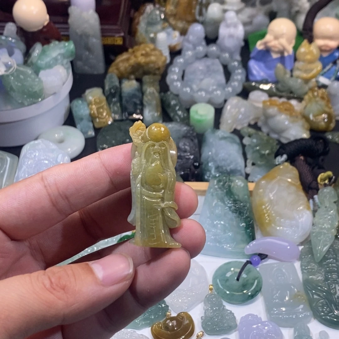 翡翠未镶嵌吊坠(不含链)寿星公