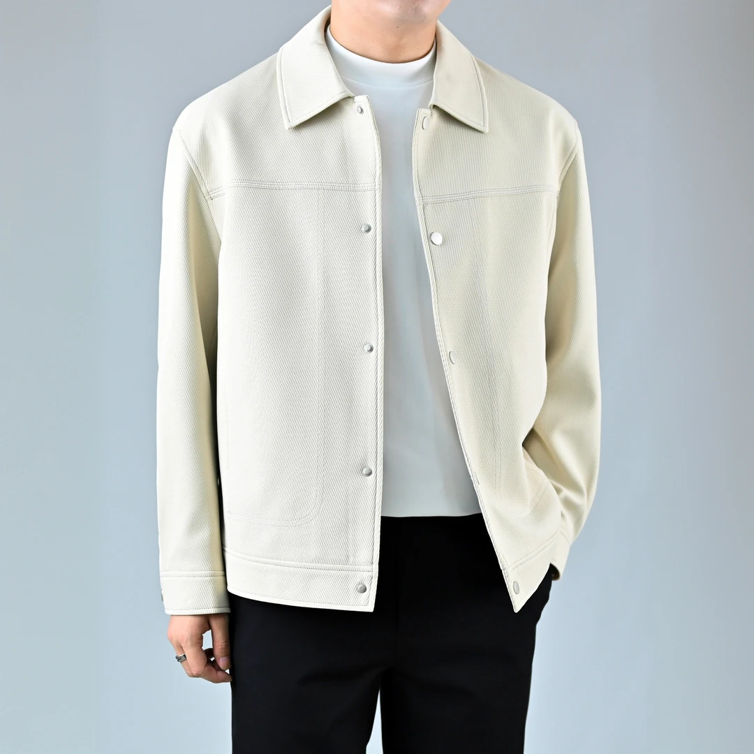 锡芝班拿男士夹克新款春秋季米色外套秋装休闲工装薄款夹克男装