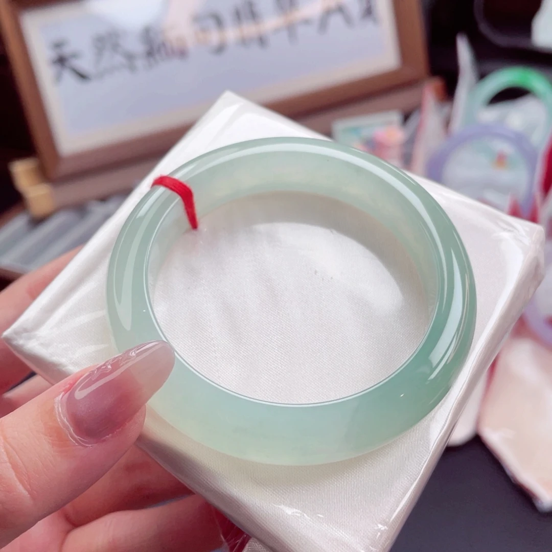 未镶嵌手镯翡翠54.3青提葡萄冻 小万完美捡漏必拍 9号