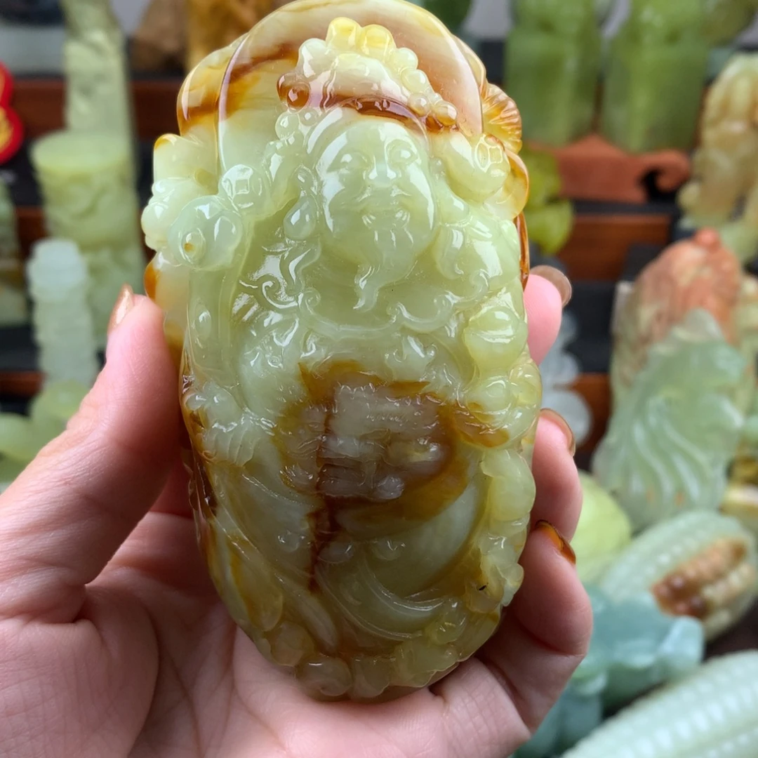 岫玉未镶嵌手把件