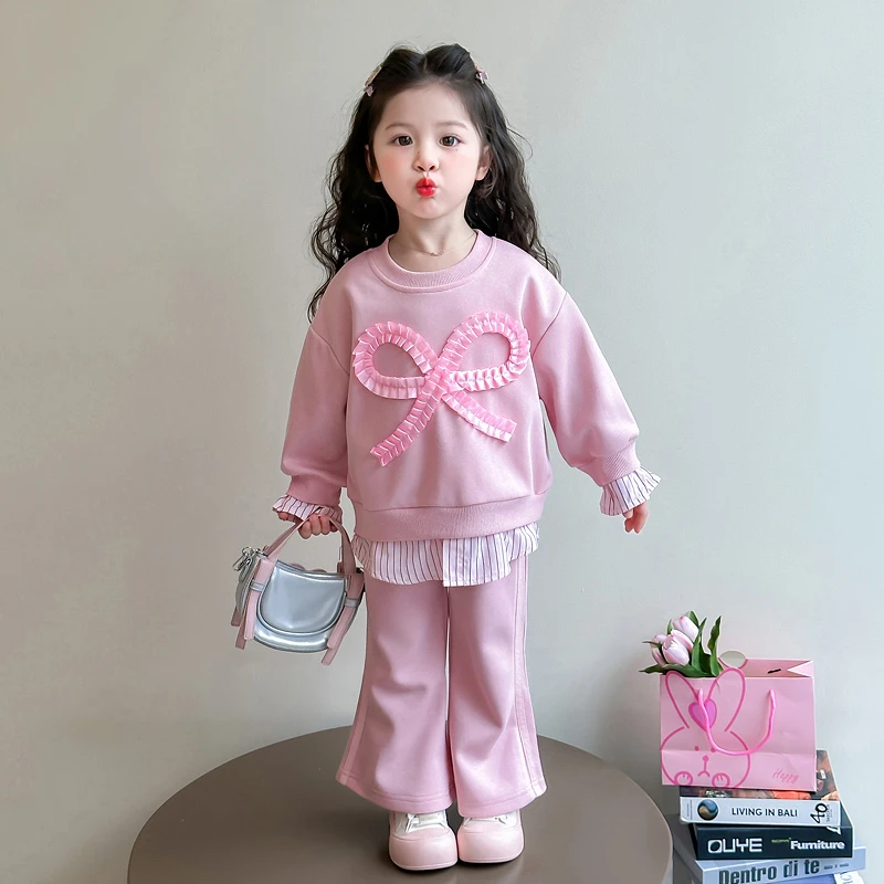 女童春秋款洋气卫衣套装2025新款儿童秋装宝宝运动时髦休闲两件套