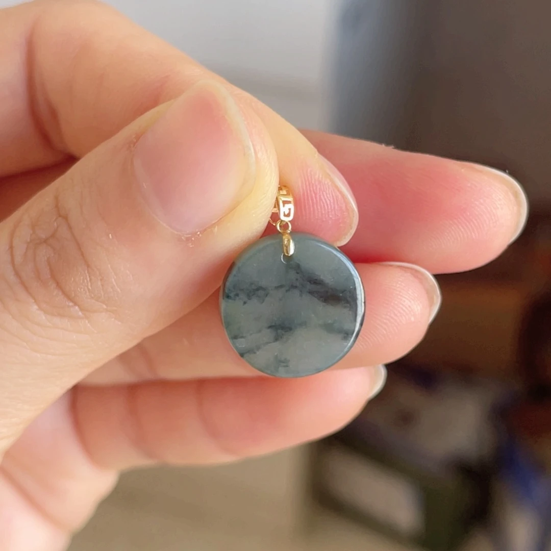 翡翠颈饰18K金镶嵌福利