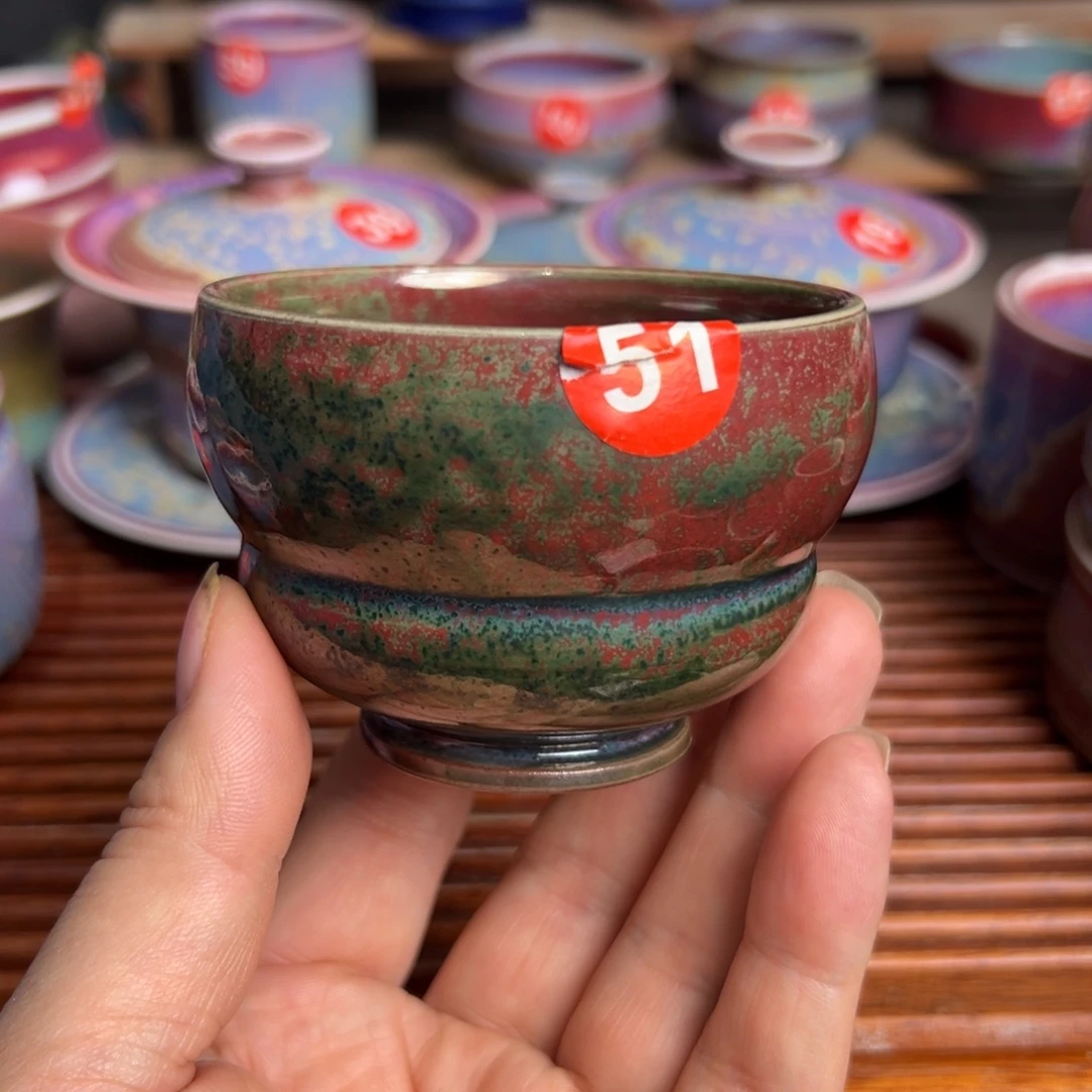 手工制作钧窑茶器