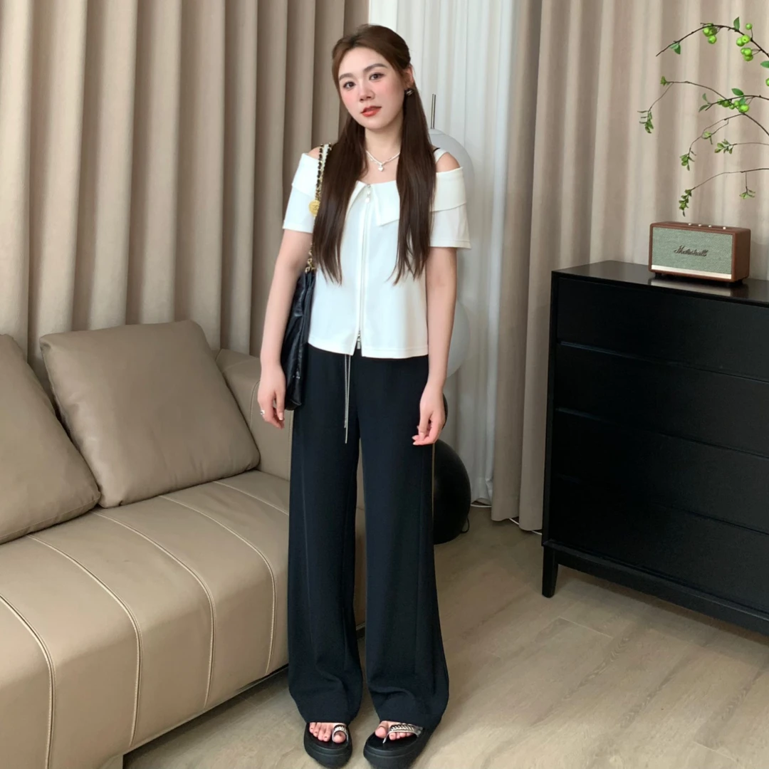 NANJIE/楠姐【触动心跳】显瘦气质时尚夏季设计感韩版上衣XNS6014