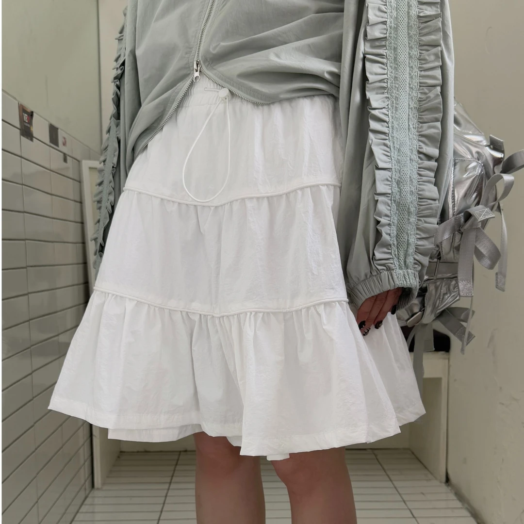 HELLOTANGO《层层元气》韩系少女元气运动风多层显瘦半身裙64031#