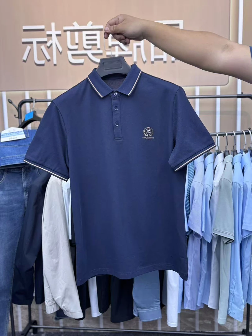 157品牌剪标男士夏季Polo衫舒适商务休闲薄款翻领短袖男