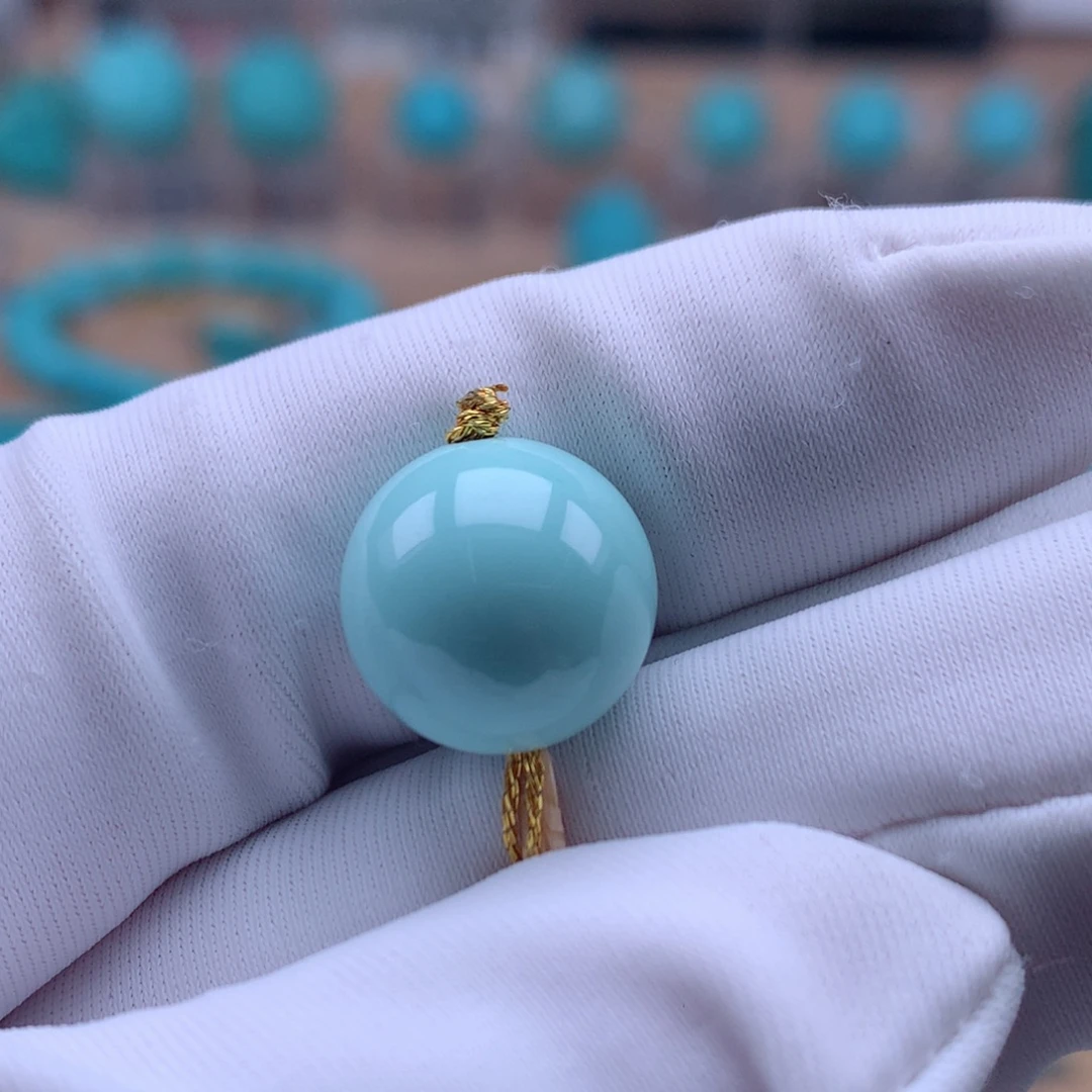 绿松石未镶嵌珠宝奇石12.4mm